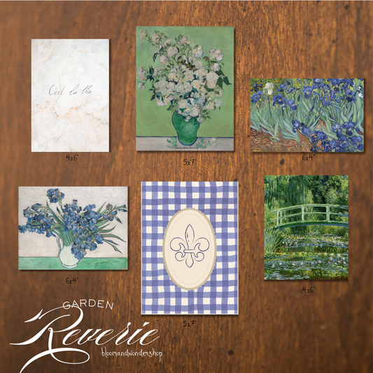 Garden Reverie: Part One, Small Botanical Garden Gallery Wall Print Set - Set of 6
