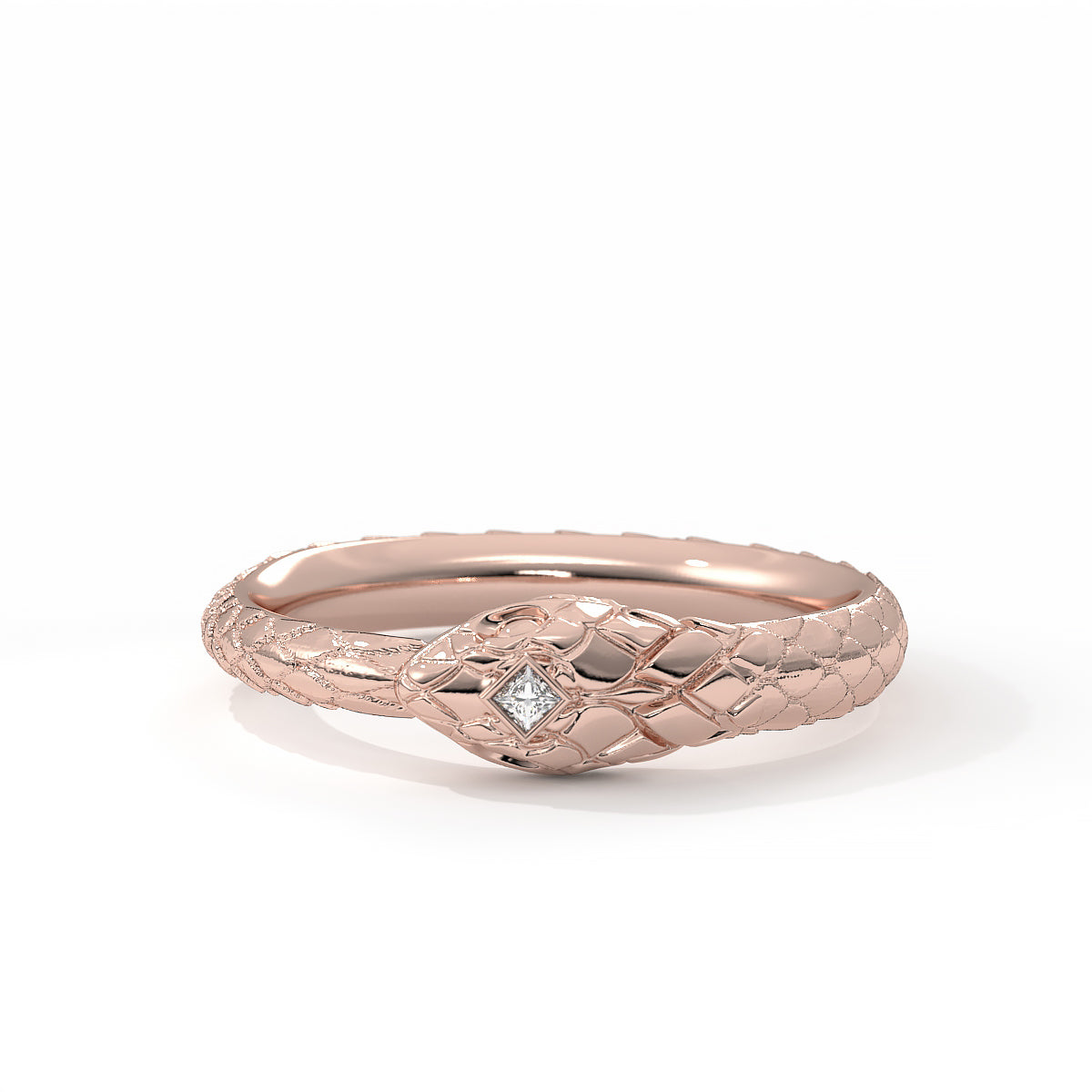 Ouroboro Coiled Snake Ring - Solid Silver or Gold