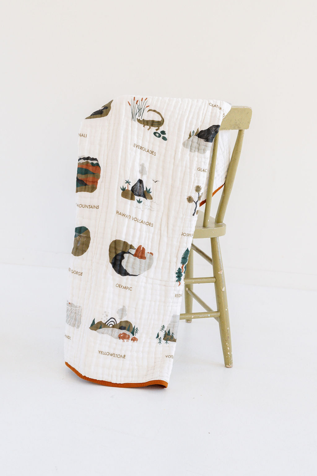 National Parks Children's 100% Cotton Muslin Quilt