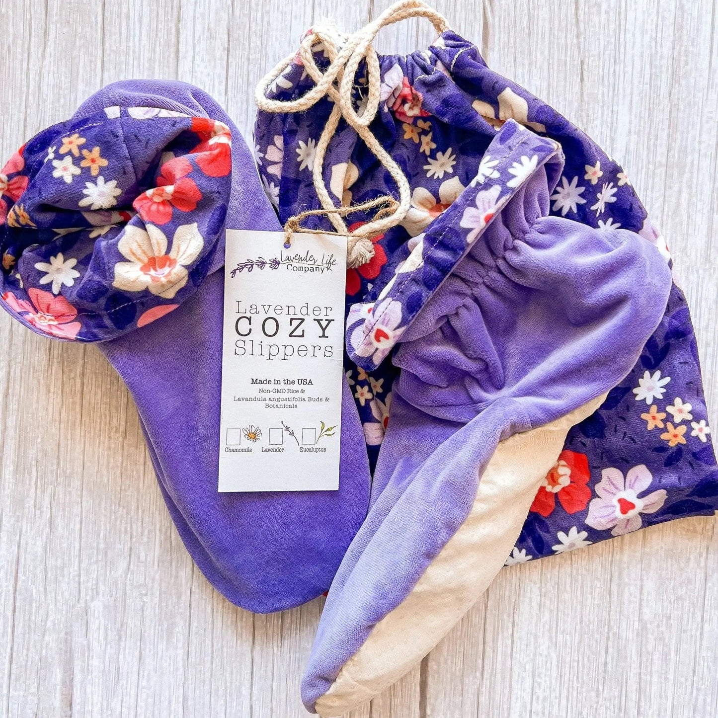 Cozy Microwaveable Heated Lavender Slippers