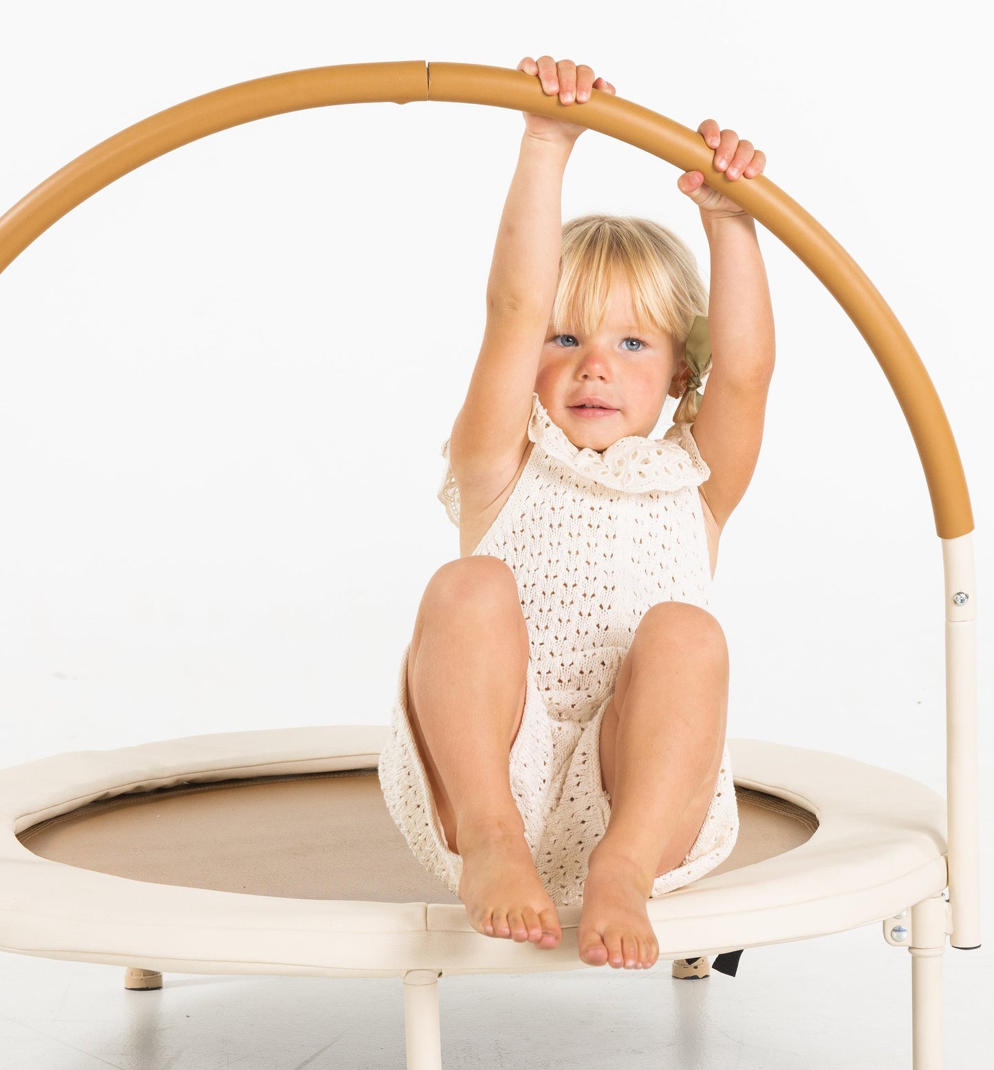 Toddler Mini Indoor Trampoline in Cream or Sage Green