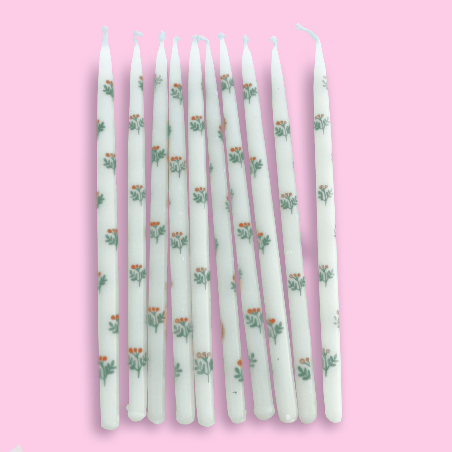 Rosehip Flower Tapered Birthday Candles