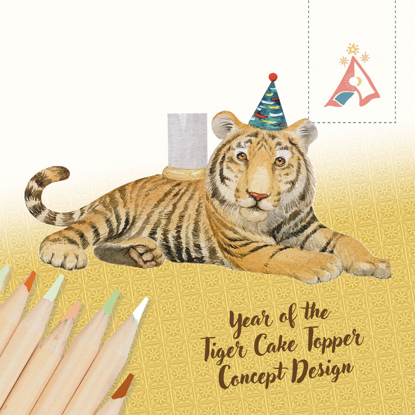 Tiger Cake Topper - Collectible Candle Holder