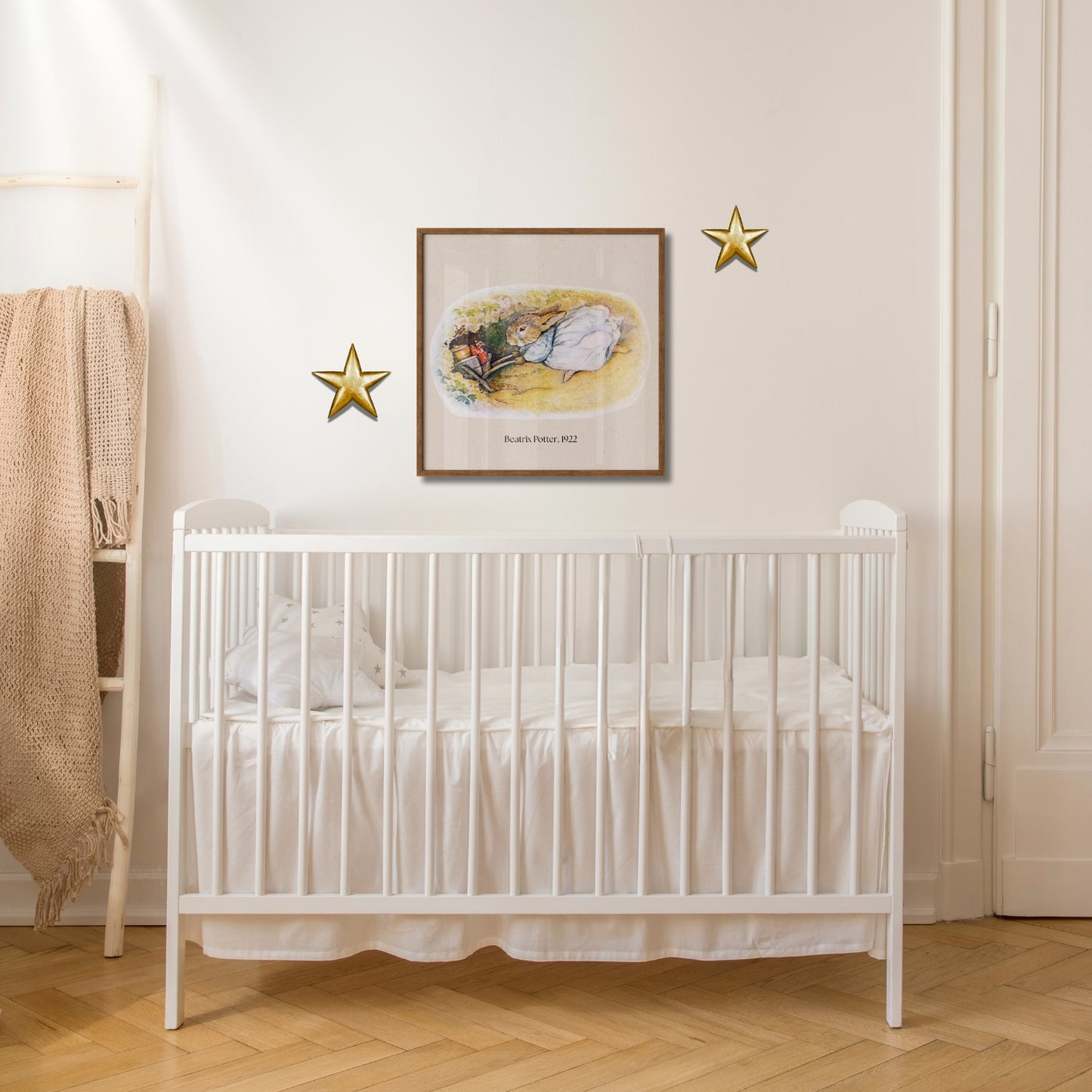 Children's Wall Art Vintage Style, Feat. Beatrix Potter Bunny Rabbit Illustration