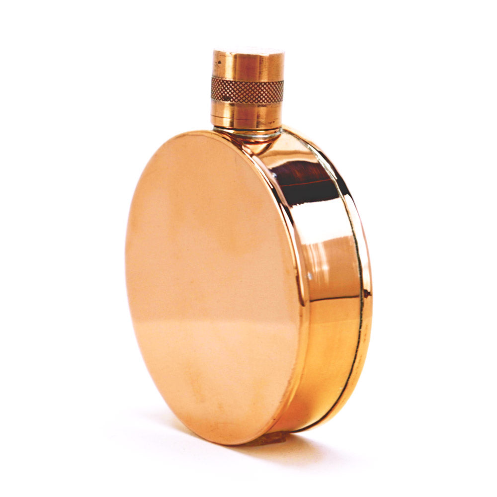 Signature Copper Bourbon Flask - Kentucky Round