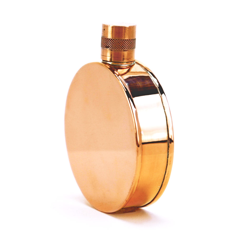 Signature Copper Bourbon Flask - Kentucky Round