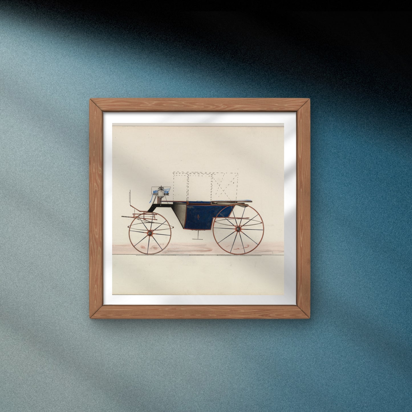 Vintage Moody Wall Art Hand-Sketched Vehicle Design, Set of Two