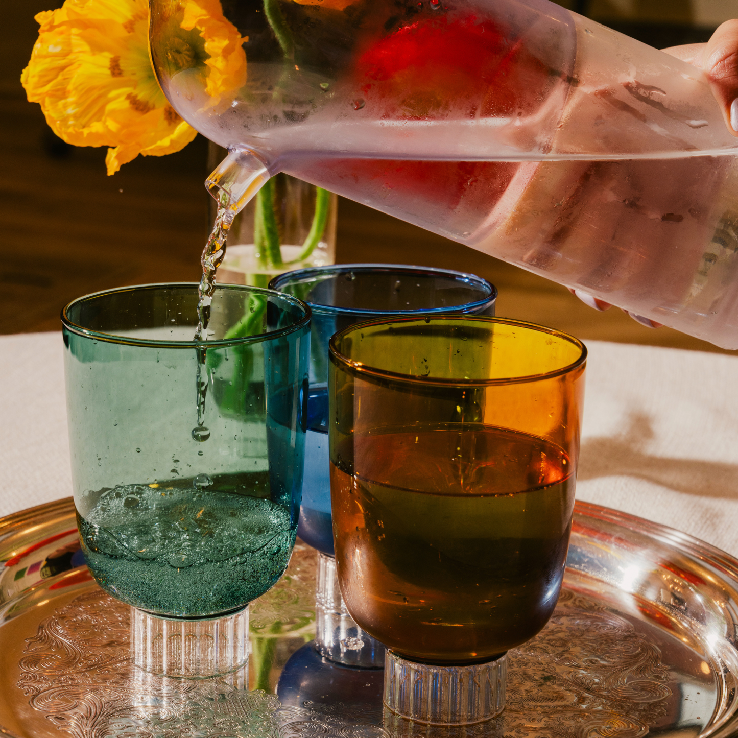 Artful Stemless Wine Glasses