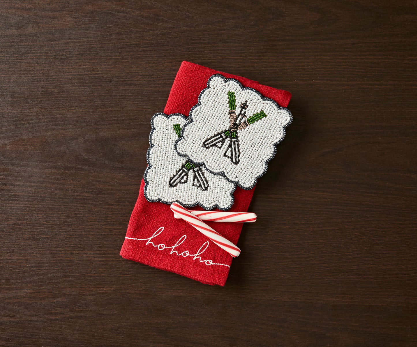 Handmade Beaded Aprés Ski Coasters