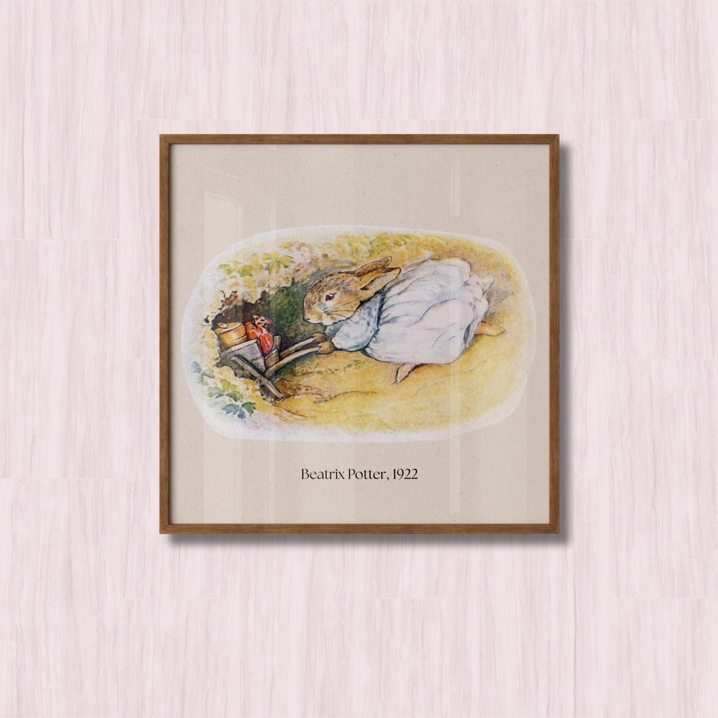 Children's Wall Art Vintage Style, Feat. Beatrix Potter Bunny Rabbit Illustration