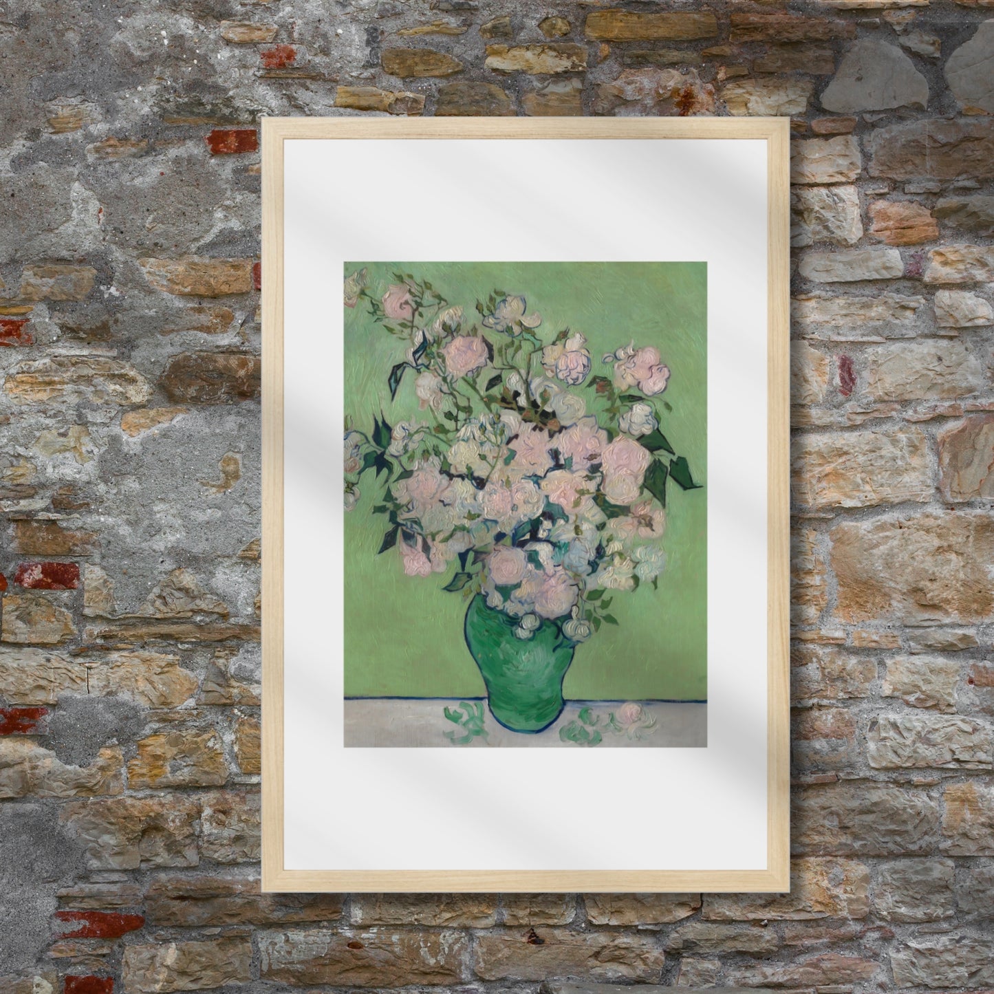 Roses are Forever Van Gogh Limited Edition - Featuring Restored Colors, Single Framed Piece 16" x 24"
