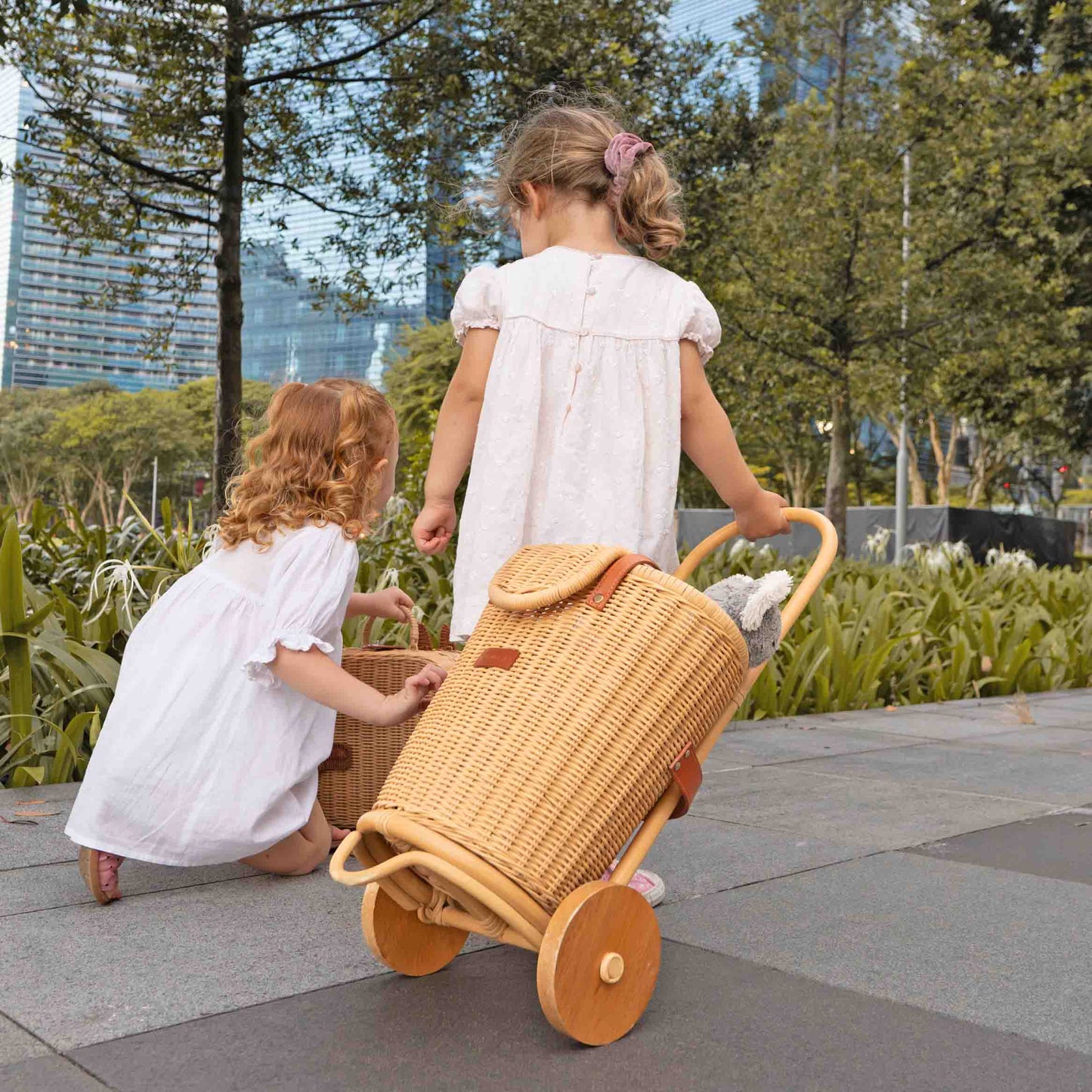 Eric Kids Rattan Shopping Trolley