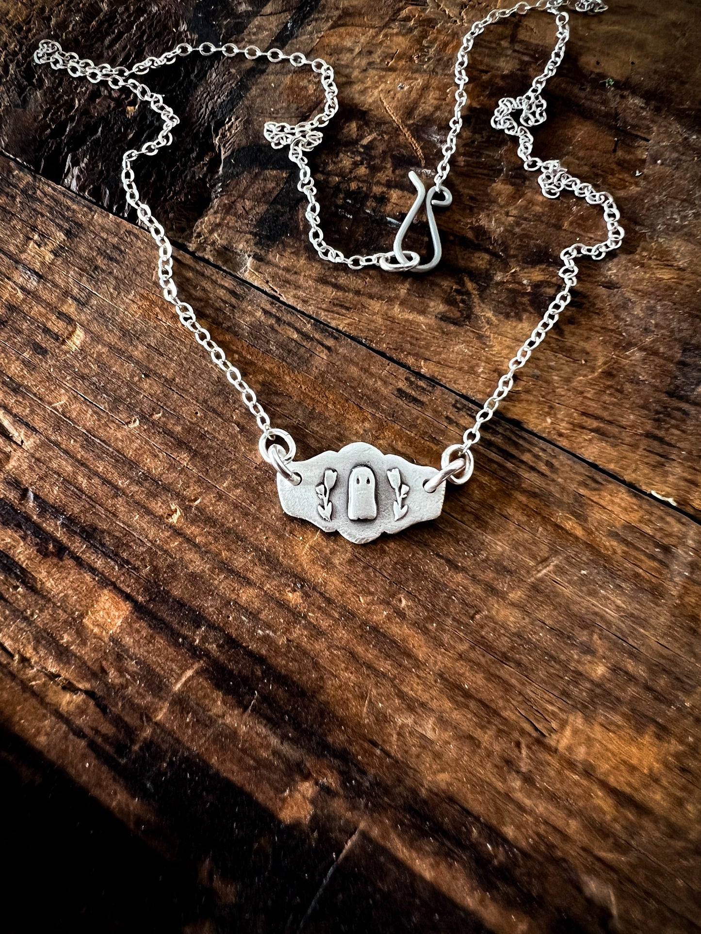 Ghost in the Garden - Handcrafted Silver Necklace