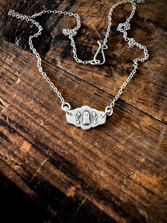Ghost in the Garden - Handcrafted Silver Necklace