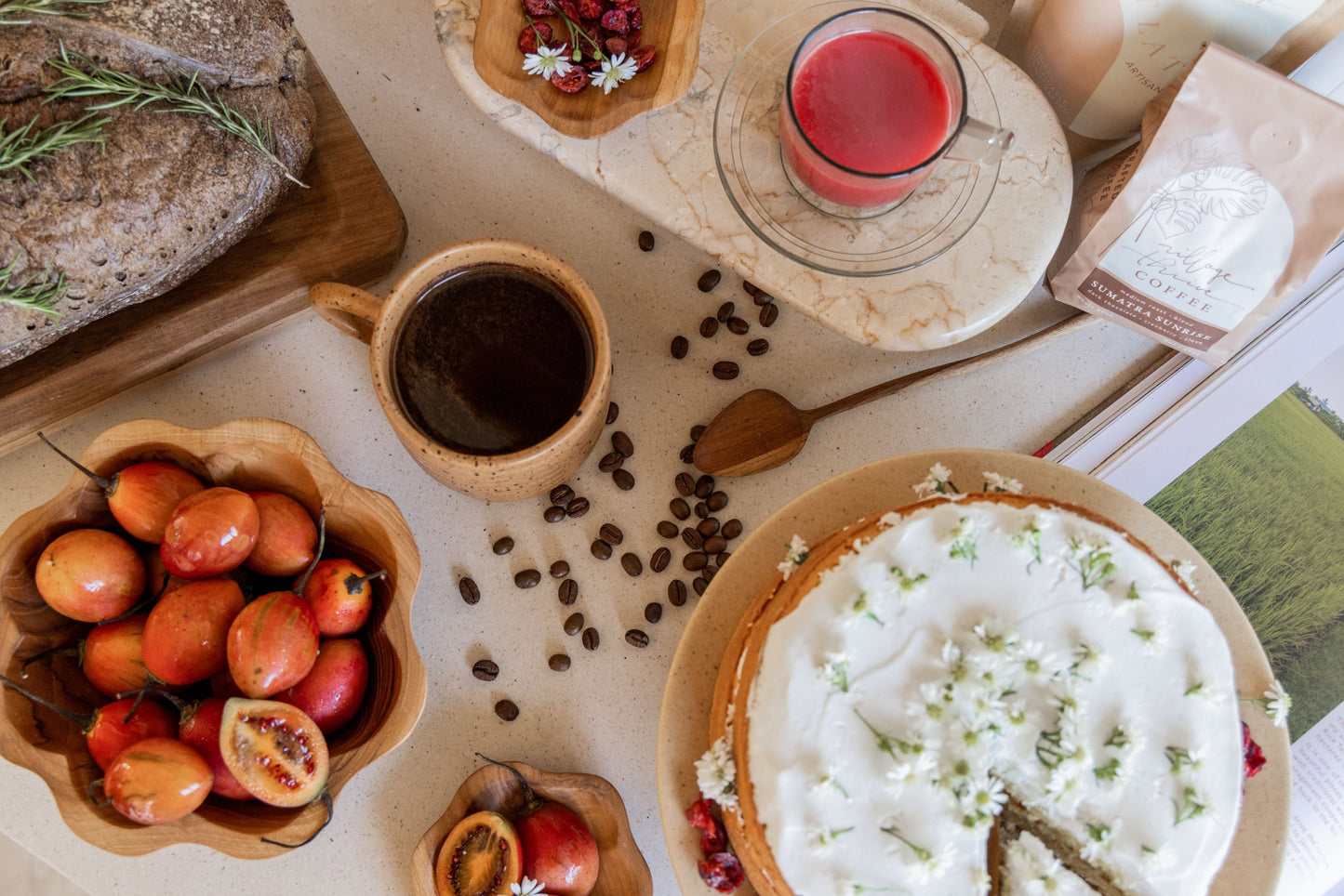 Flora Scalloped Teak Bowl - Small