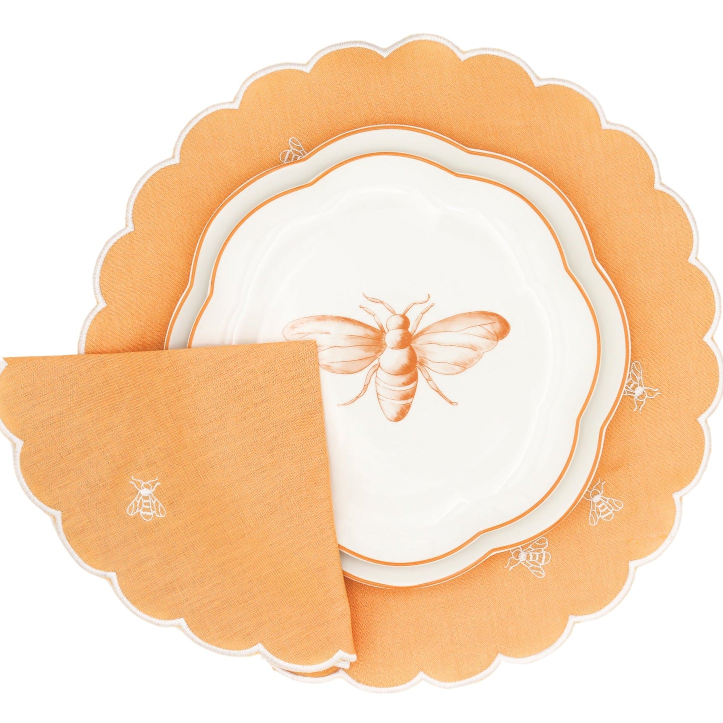 Bumble Voyage Scalloped Dinner Plate - Set of 4