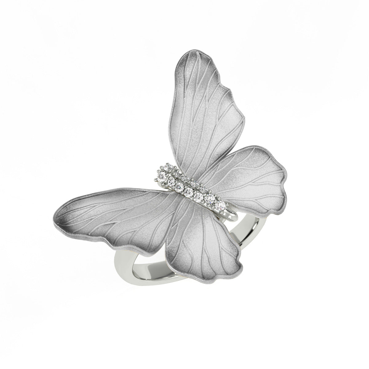 Ethereal Butterfly Ring - Solid Gold and Diamonds