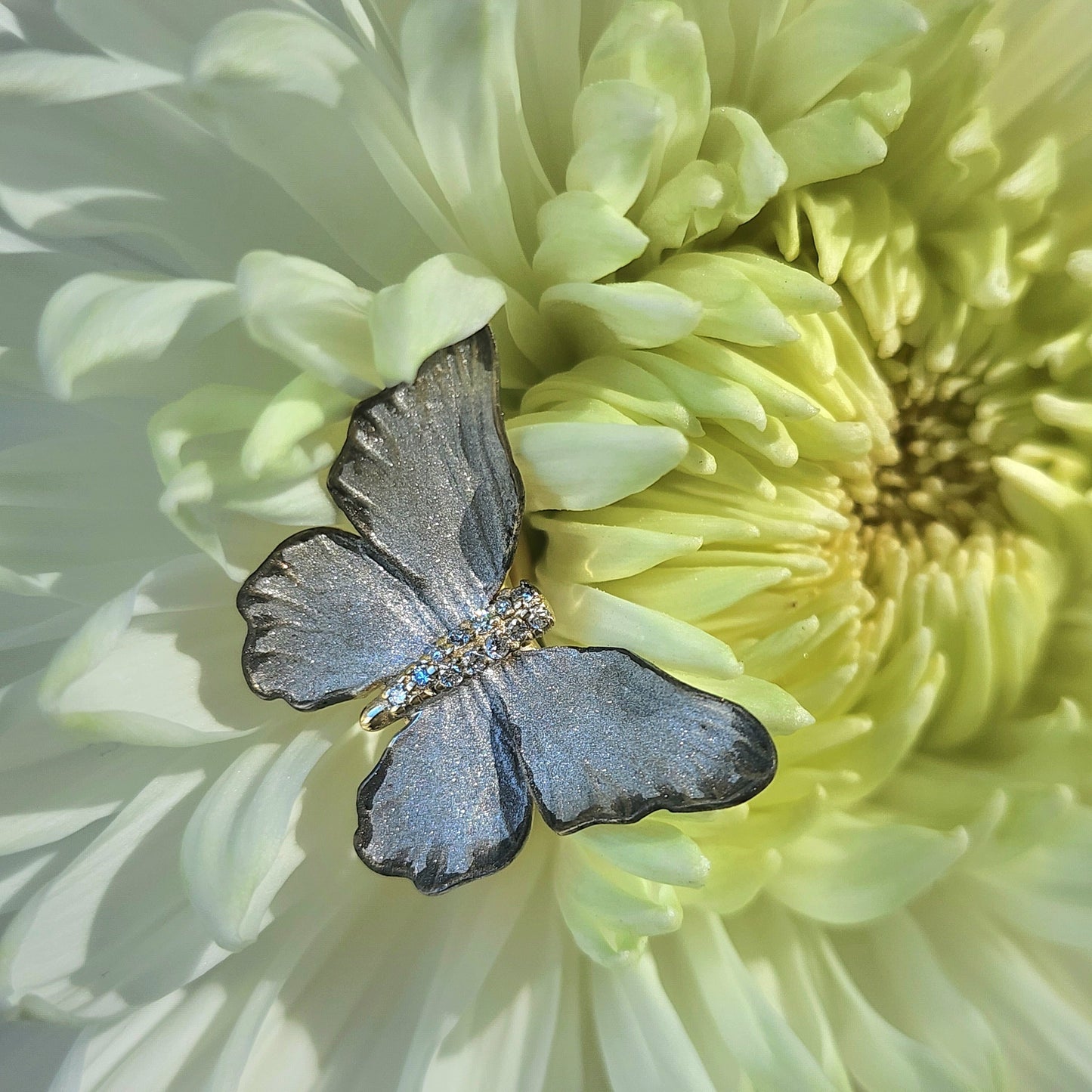 Ethereal Butterfly Ring - Solid Gold and Diamonds