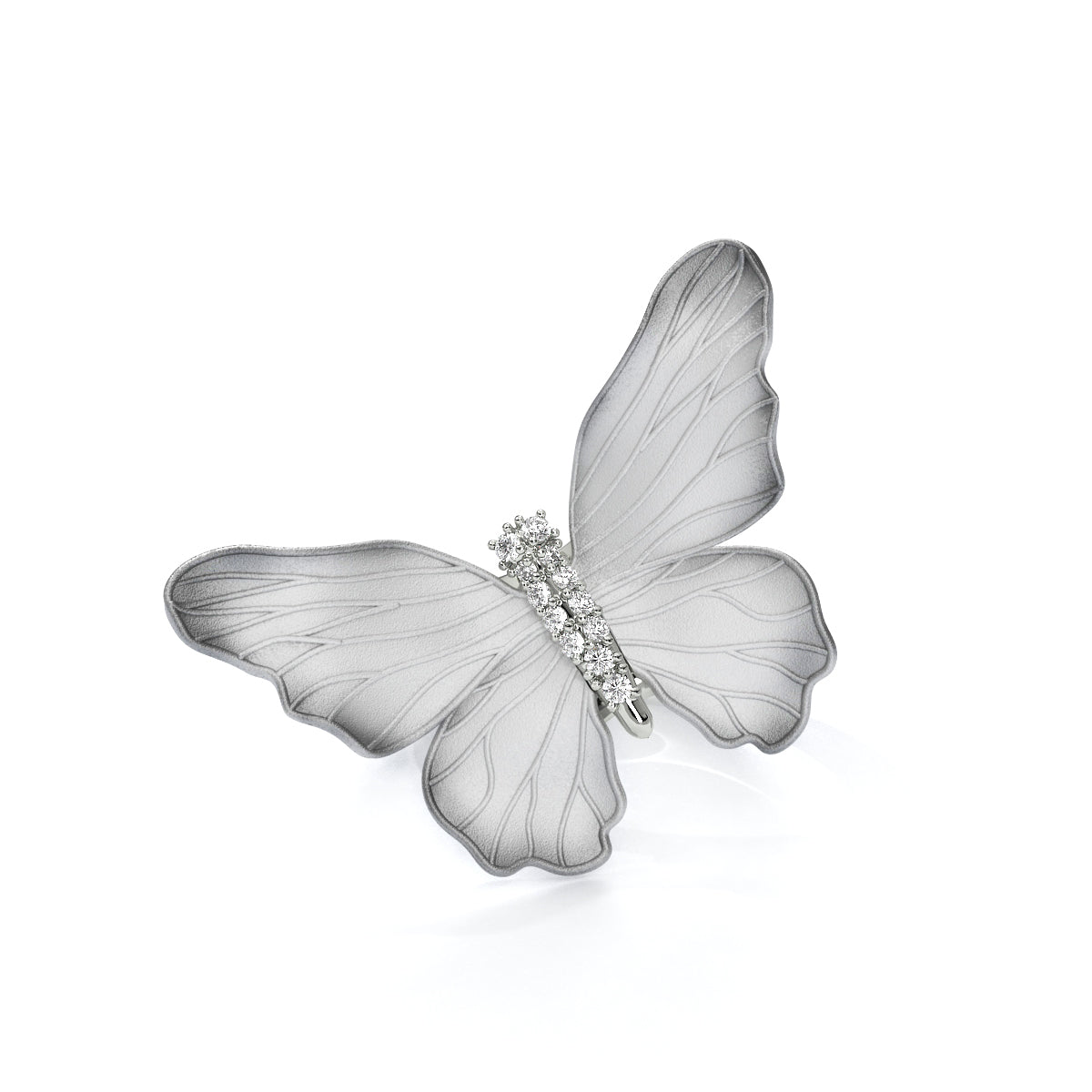Ethereal Butterfly Ring - Solid Gold and Diamonds