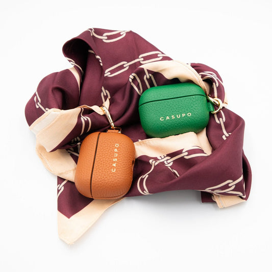 Leather Airpod Case - Natural Tan