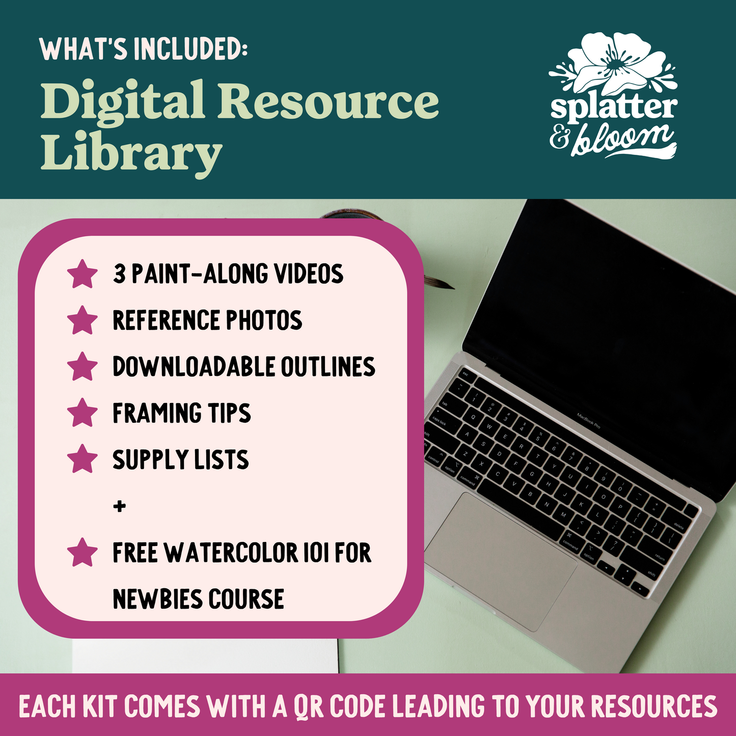 Watercolor Painting Kit - Witchy Vibes, Large