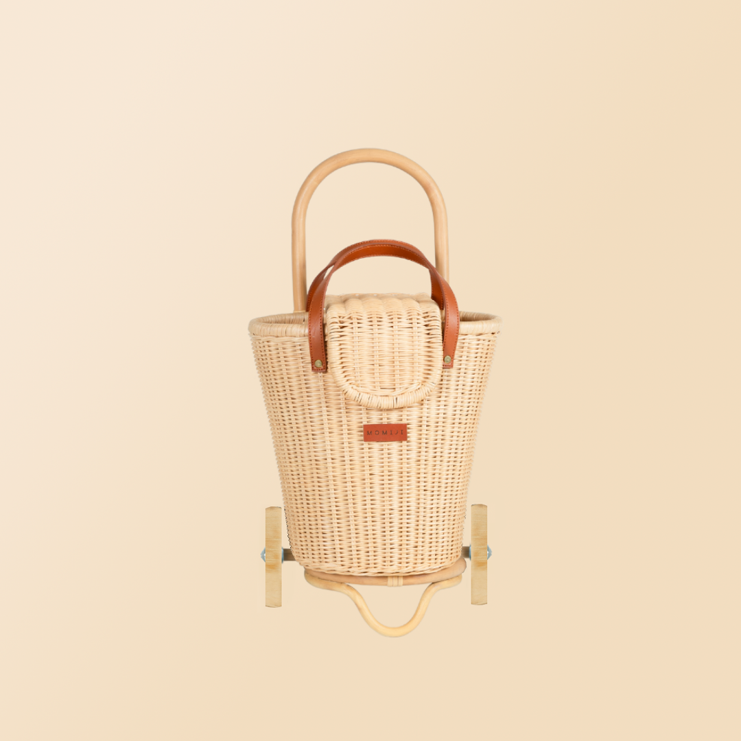 Eric Kids Rattan Shopping Trolley