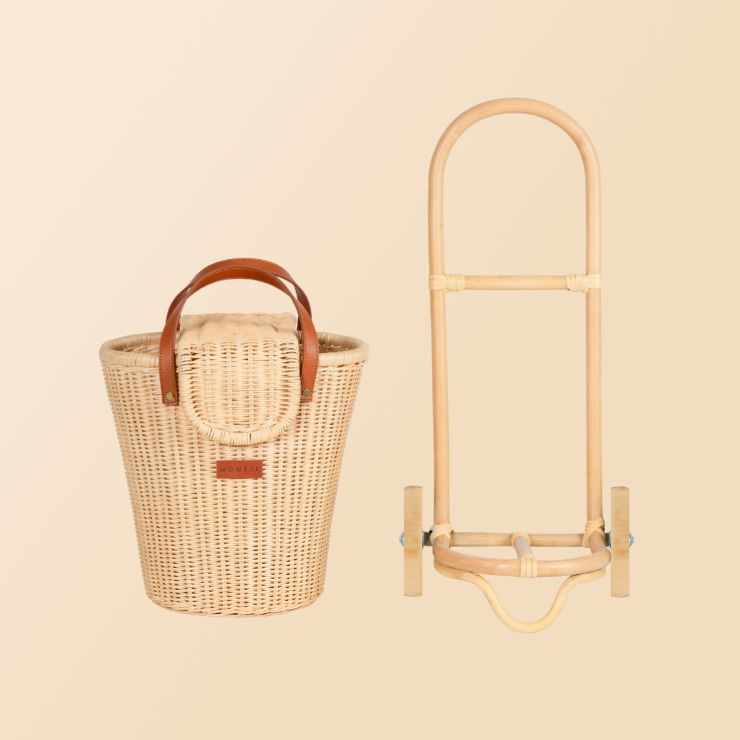 Eric Kids Rattan Shopping Trolley