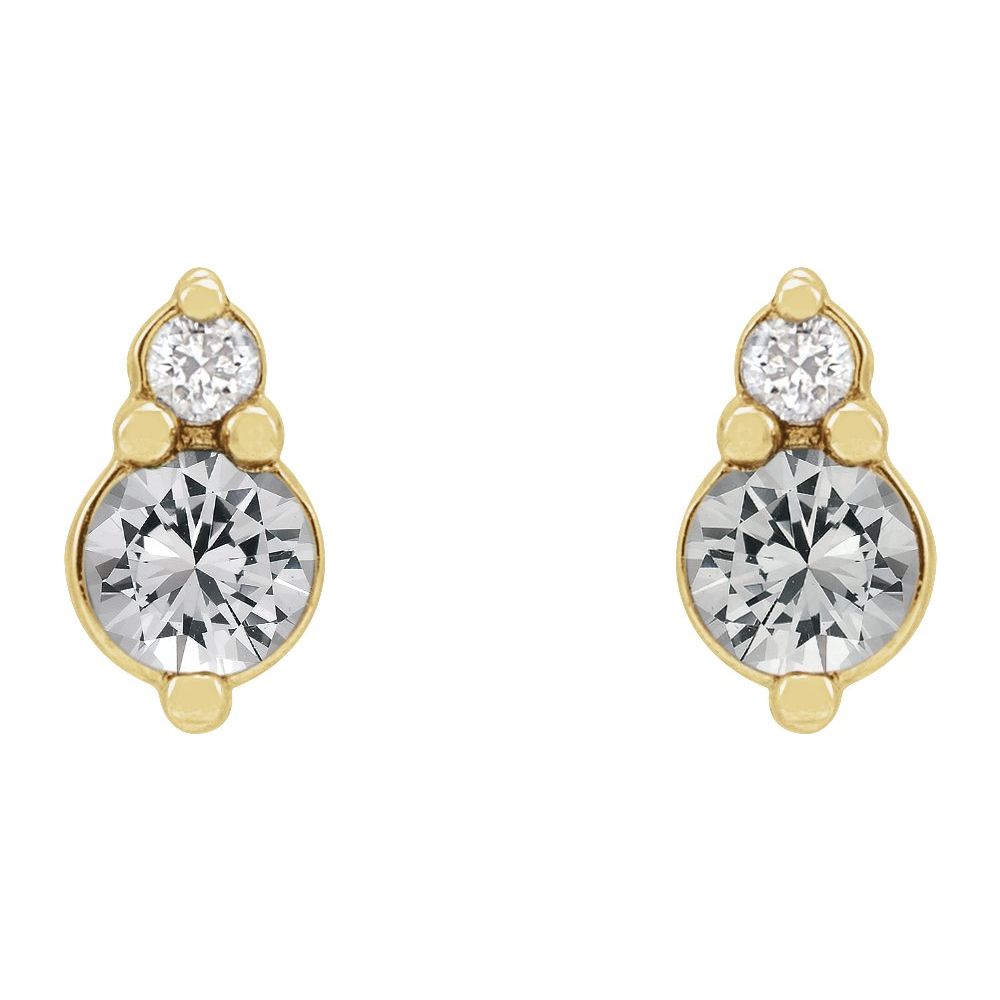 Pixie Studs - Dainty Gold Earrings