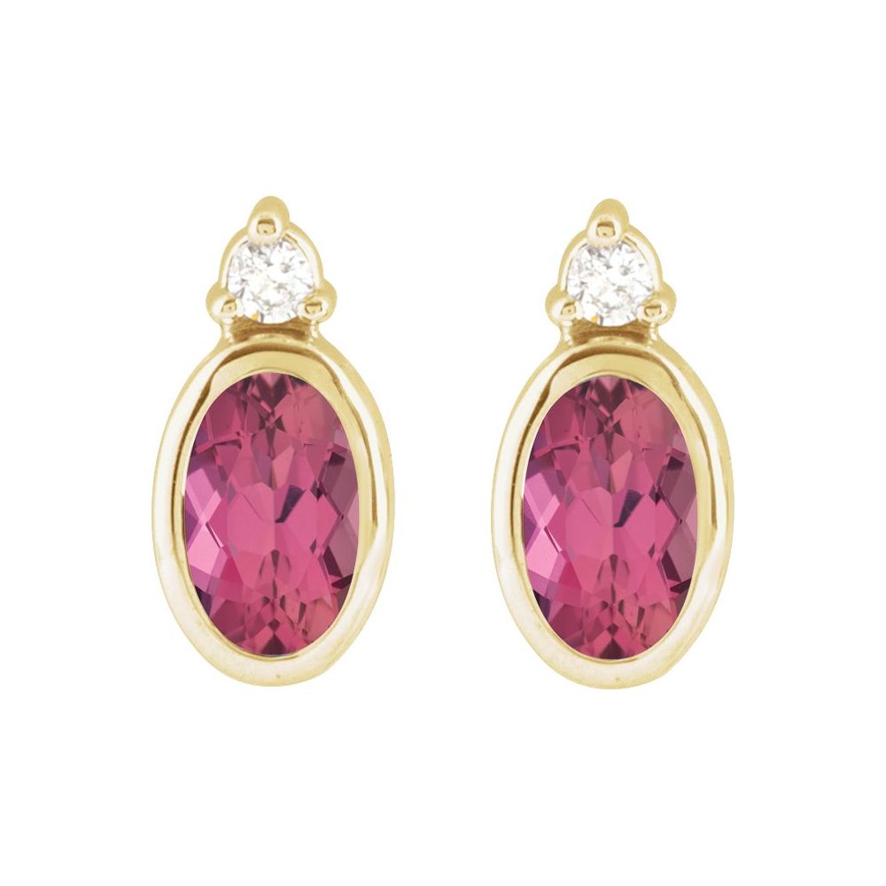 Magic Mirror Earring Studs - 14K Gold & Diamond