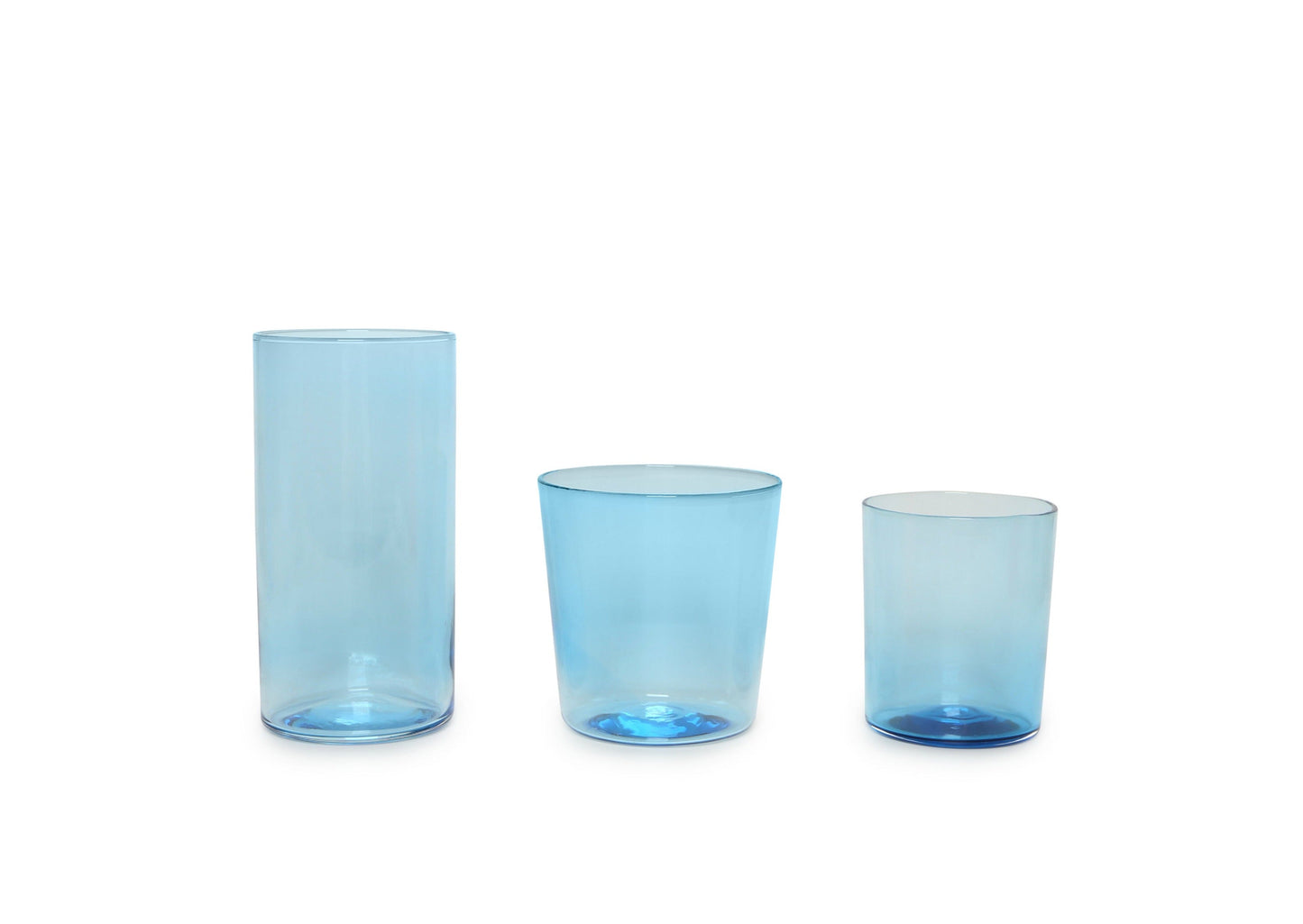 Handblown Tumbler-Aqua