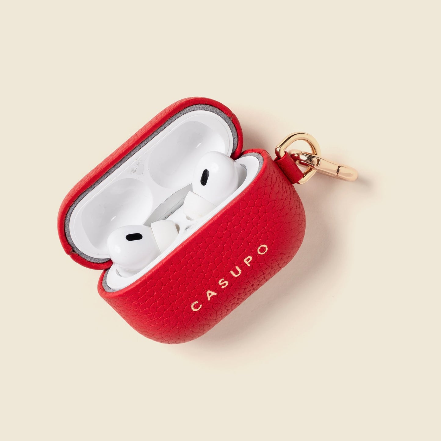 Leather AirPods Pro 2 and AirPods 3 Case - Red
