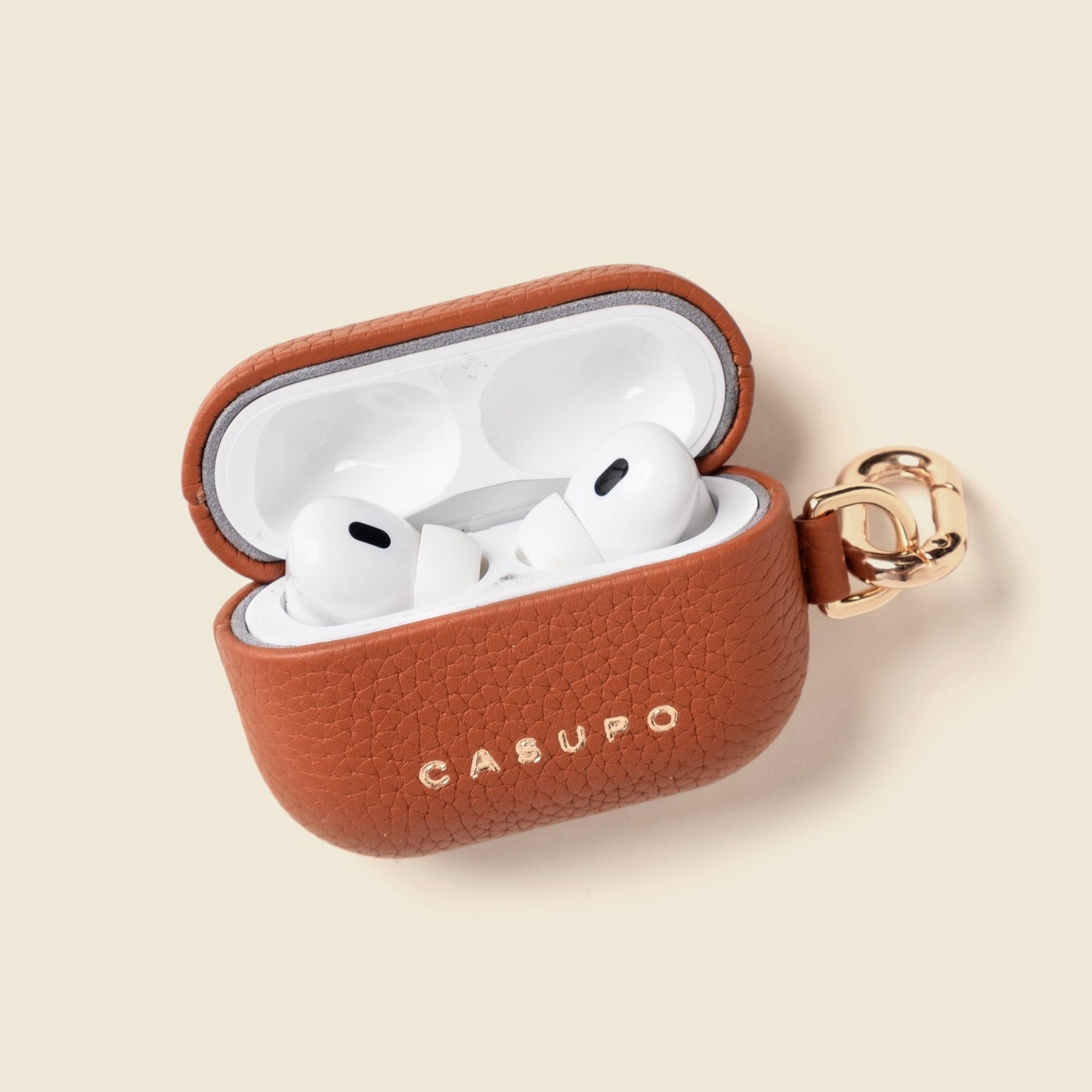 Leather Airpod Case - Natural Tan