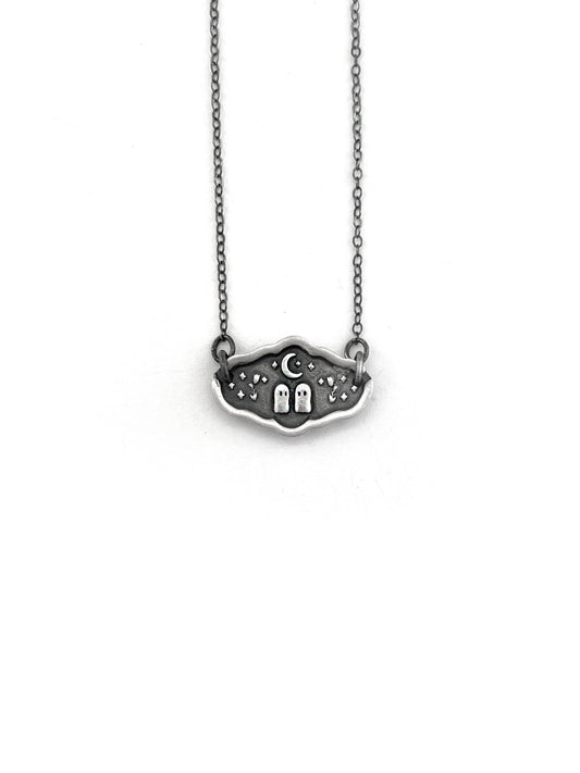 Ghosts in Love - Handcrafted Silver Necklace