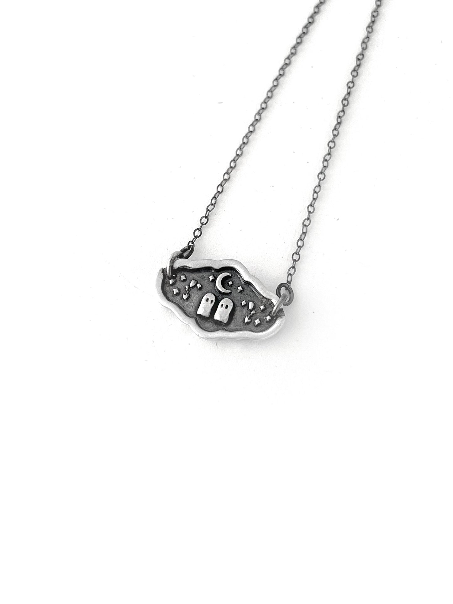 Ghosts in Love - Handcrafted Silver Necklace