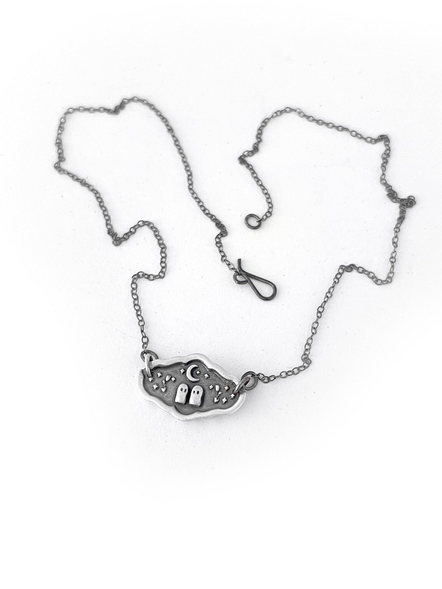 Ghosts in Love - Handcrafted Silver Necklace