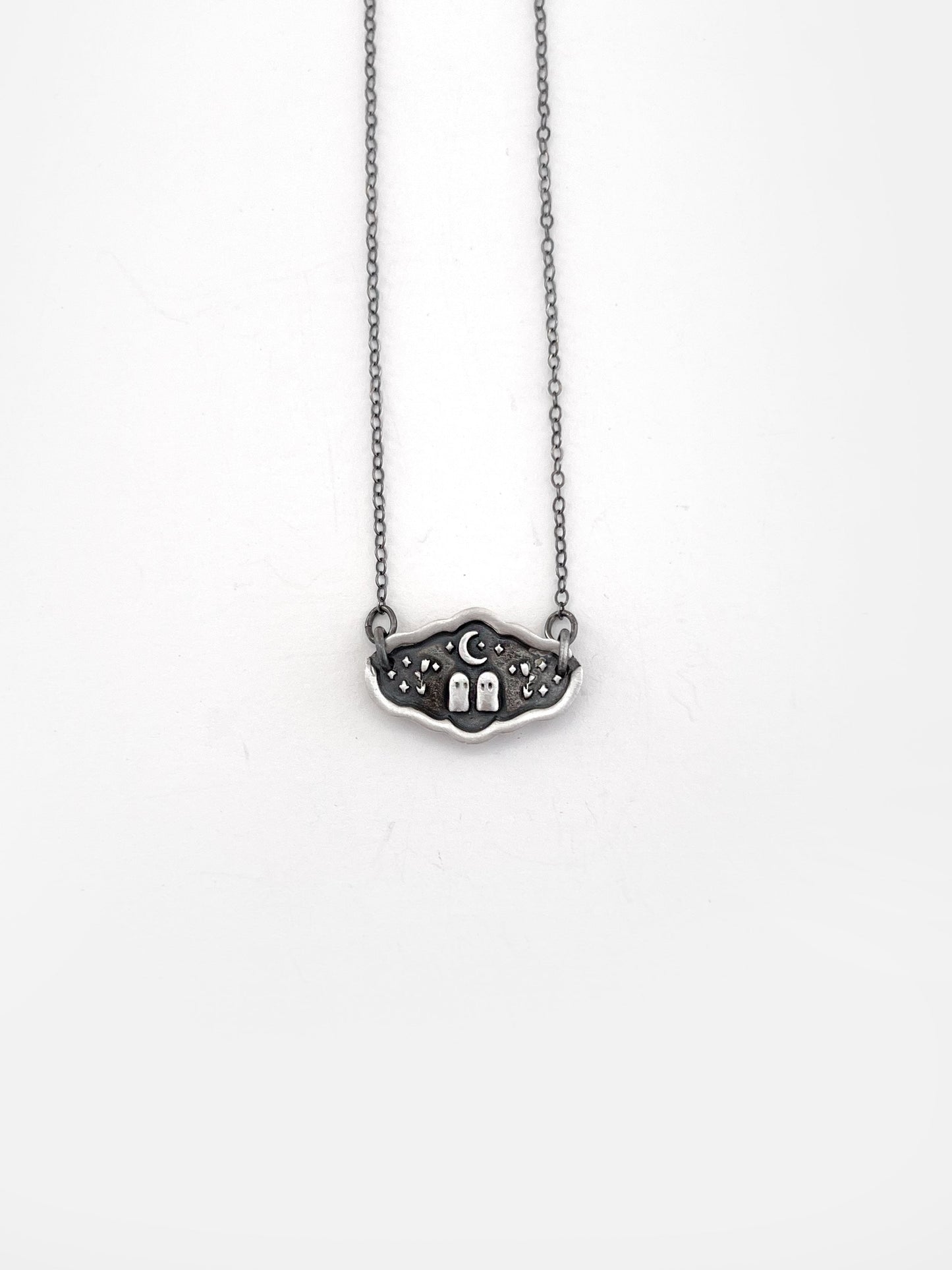 Ghosts in Love - Handcrafted Silver Necklace