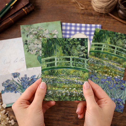 Garden Reverie Postcard Print Set - Vintage French Botanical Garden for Collection and Display