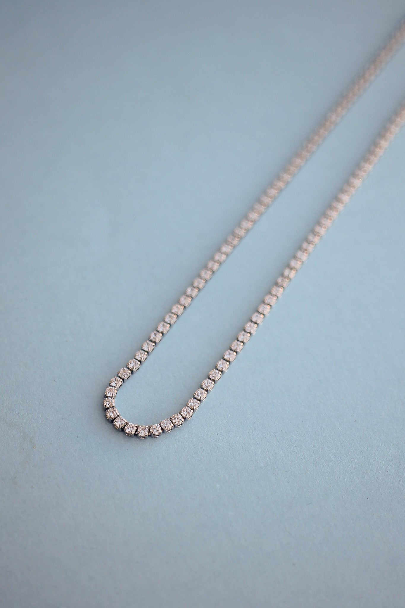 The Josephine Necklace - Rhodium Filled Everyday Tennis Necklace