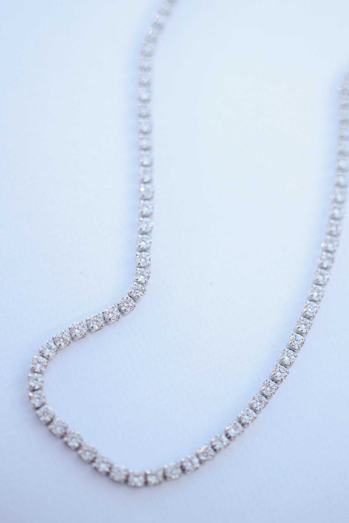 The Josephine Necklace - Rhodium Filled Everyday Tennis Necklace