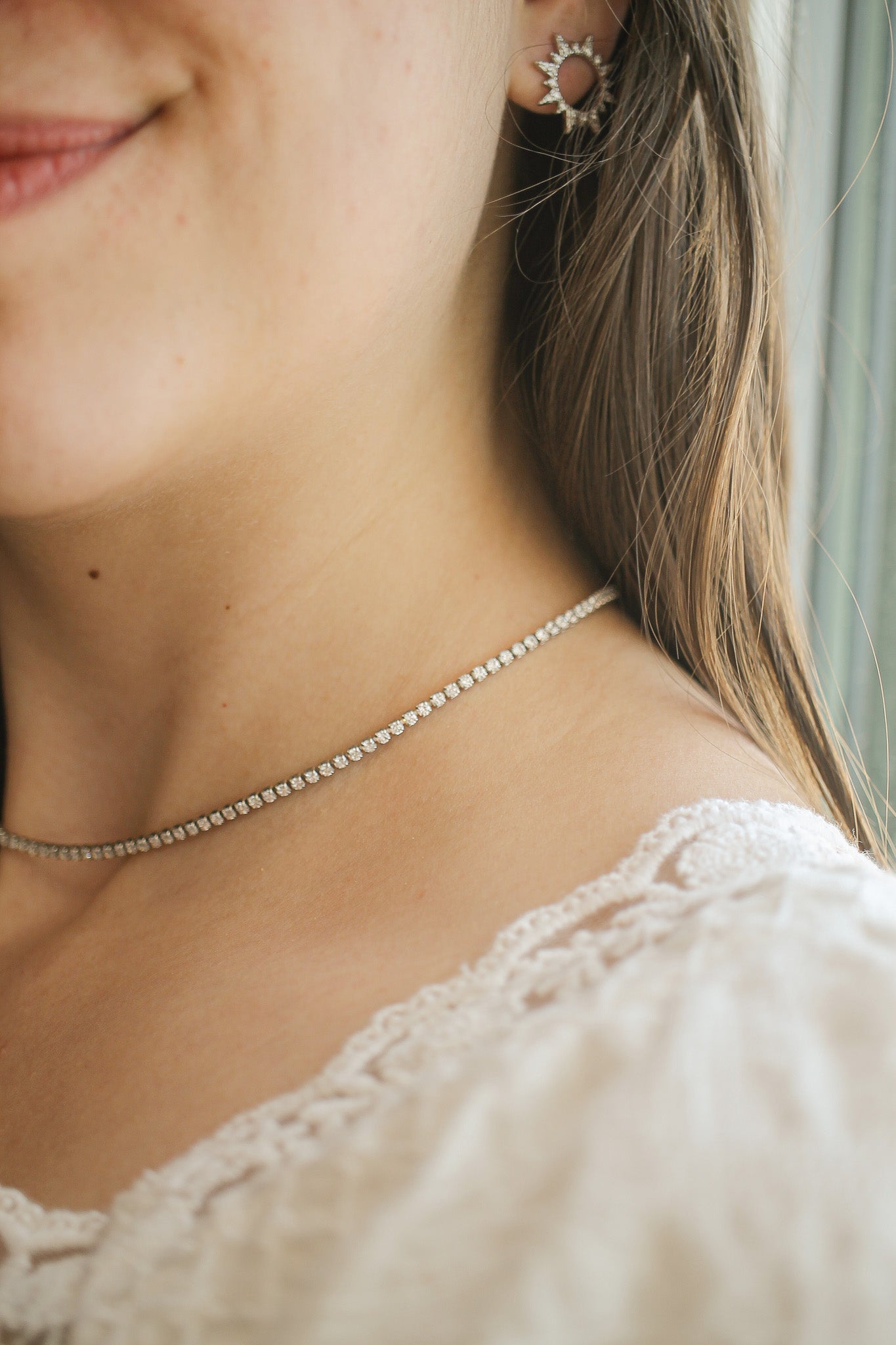 The Josephine Necklace - Rhodium Filled Everyday Tennis Necklace