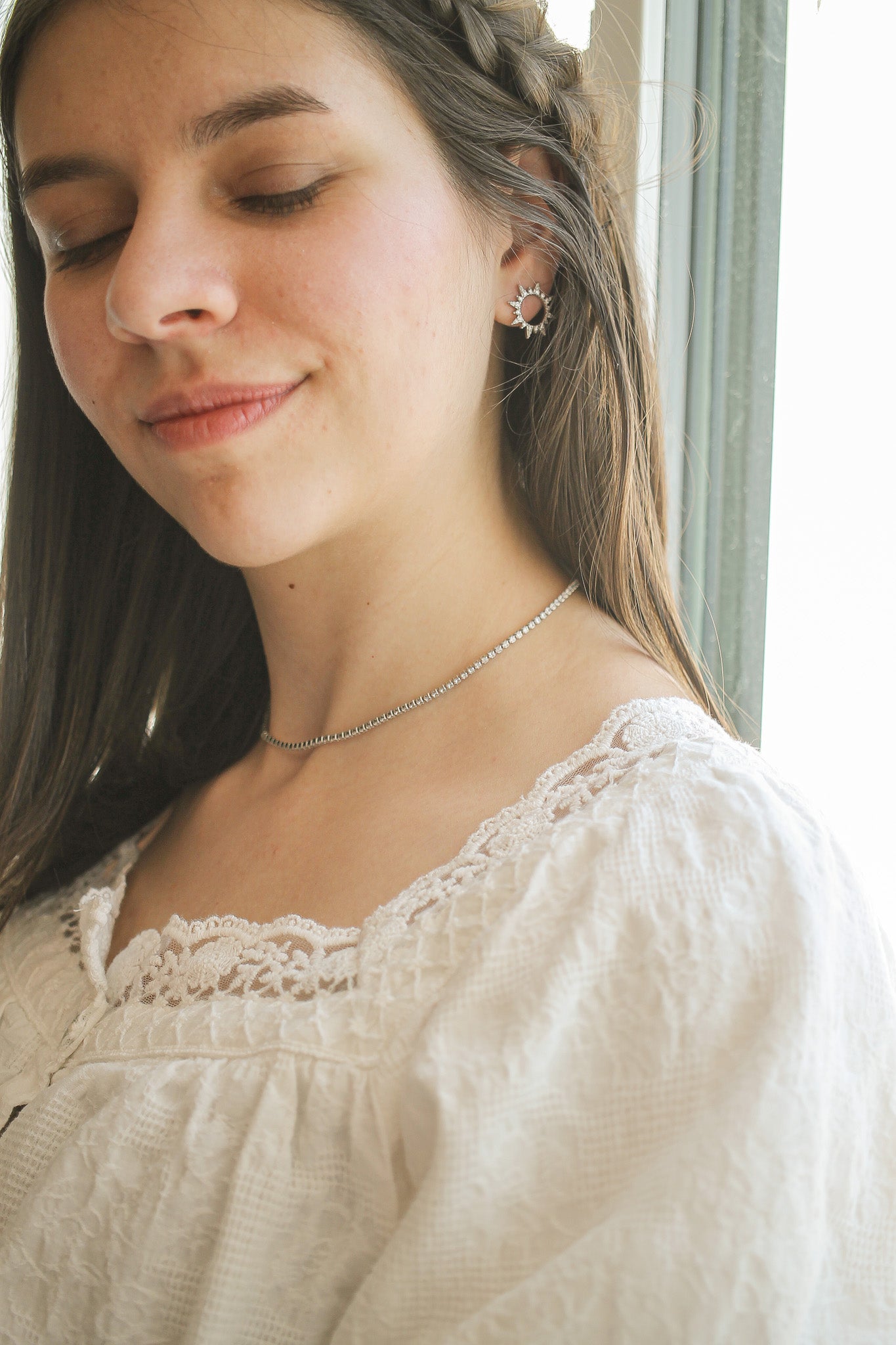 The Josephine Necklace - Rhodium Filled Everyday Tennis Necklace