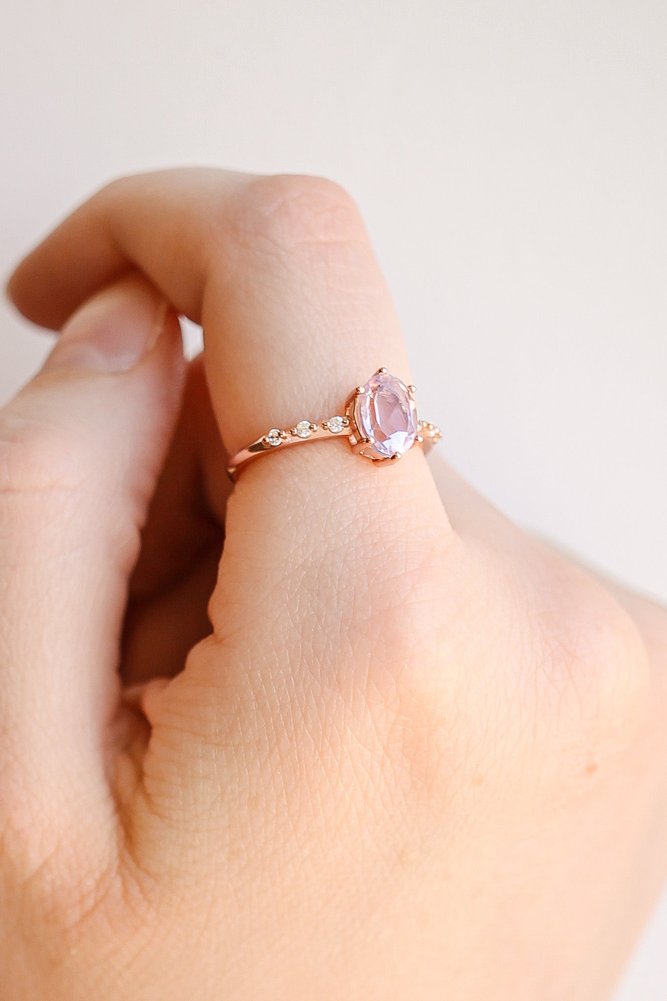 Rapunzel Ring with Lavender Quartz