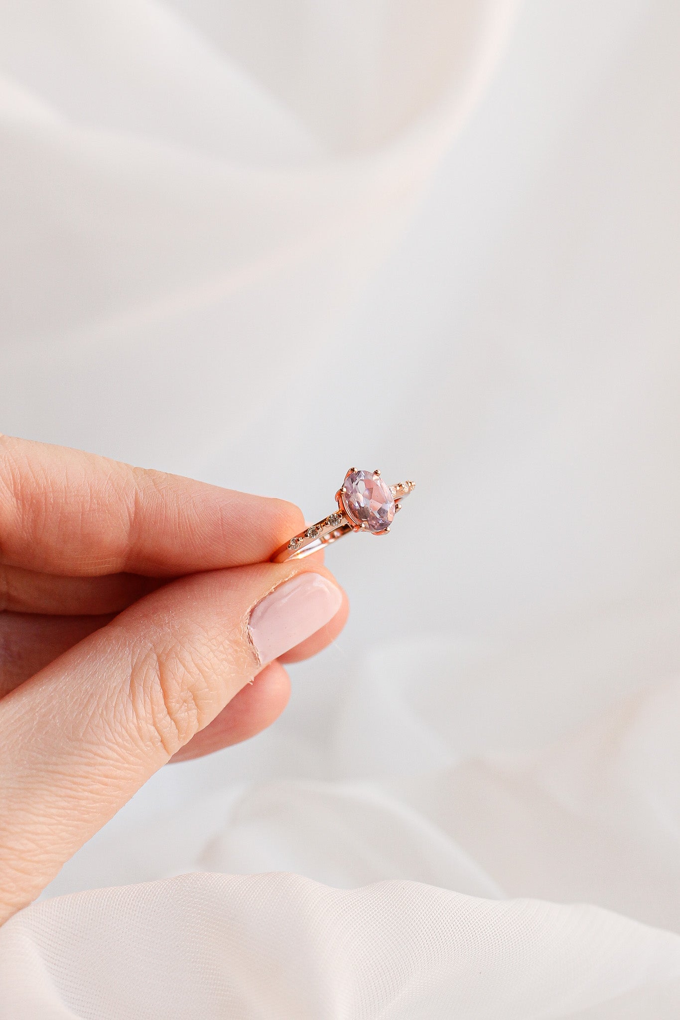 Rapunzel Ring with Lavender Quartz