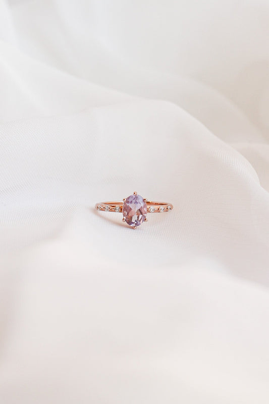 Rapunzel Ring with Lavender Quartz