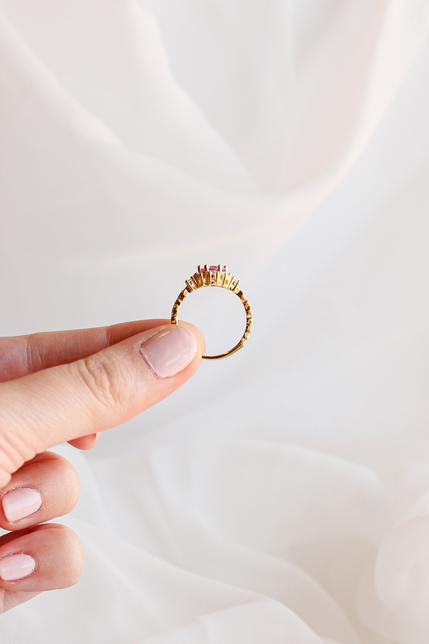 Calliope Ring with Pink Sapphire