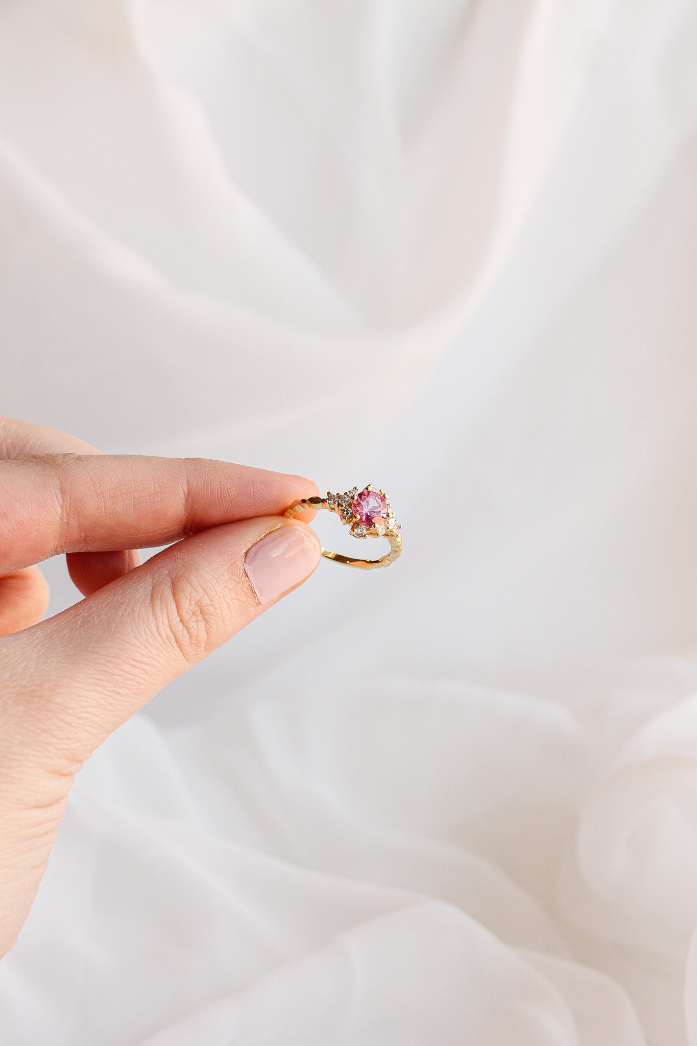 Calliope Ring with Pink Sapphire
