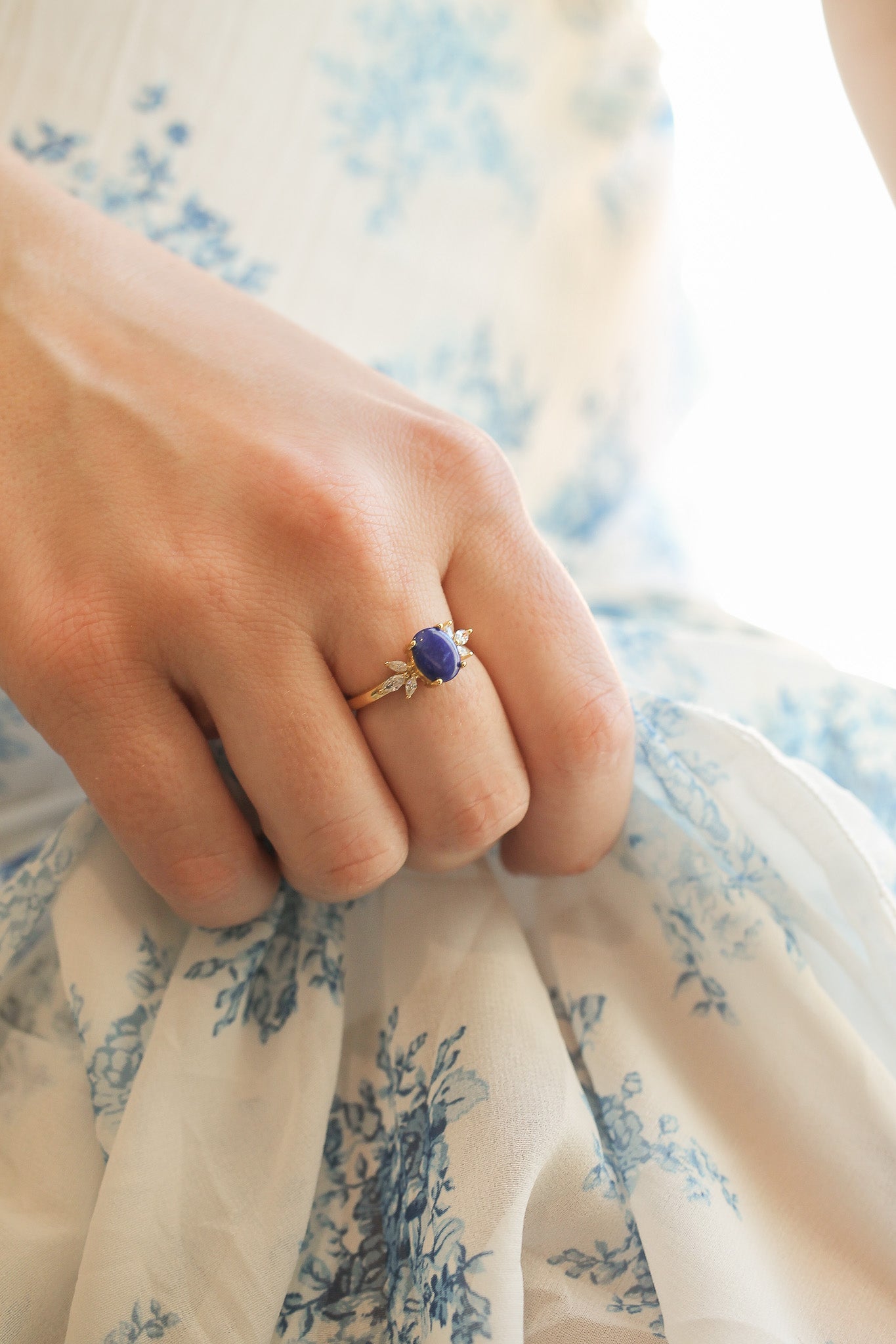Blythe Ring with Lapis Blue Stone