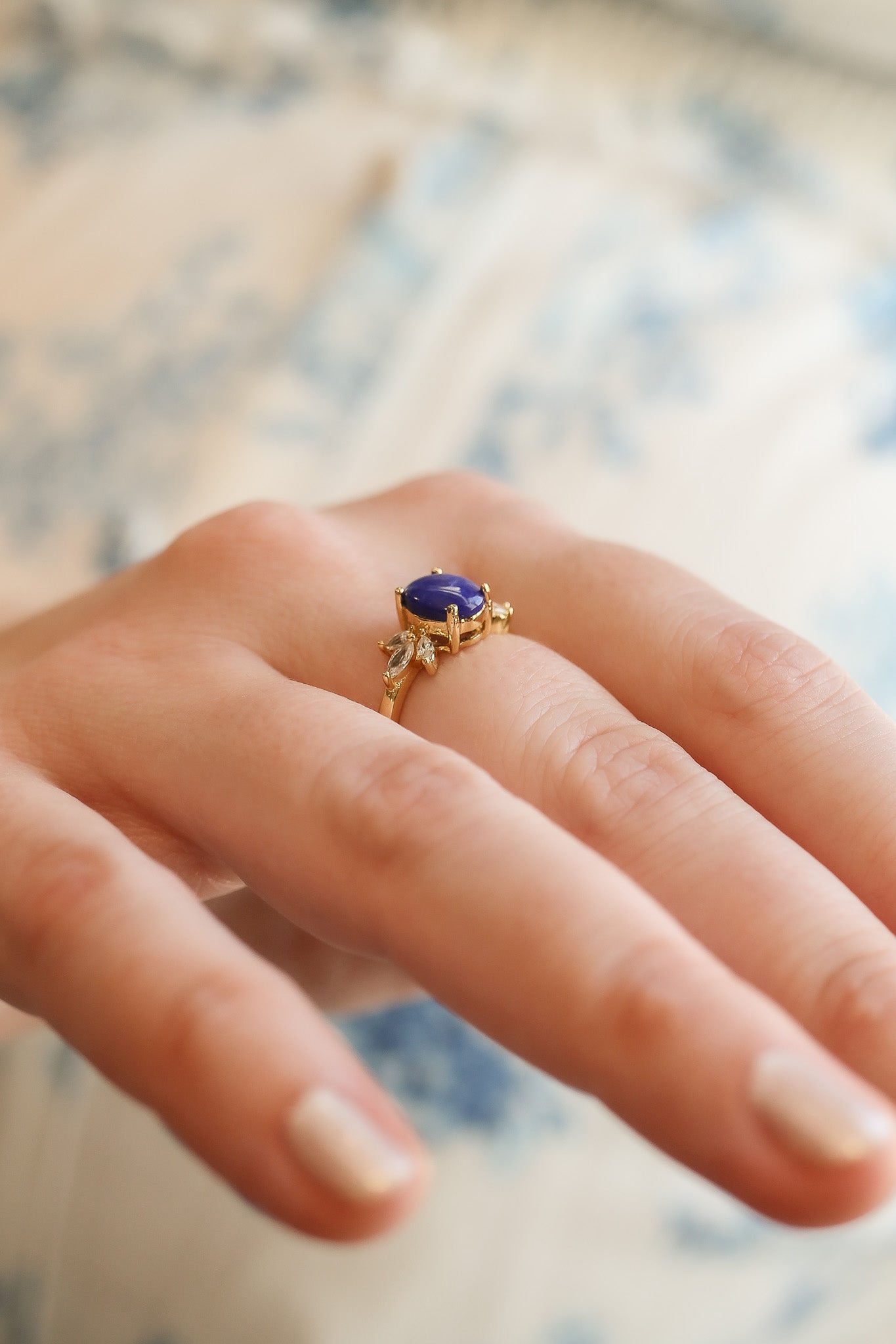 Blythe Ring with Lapis Blue Stone