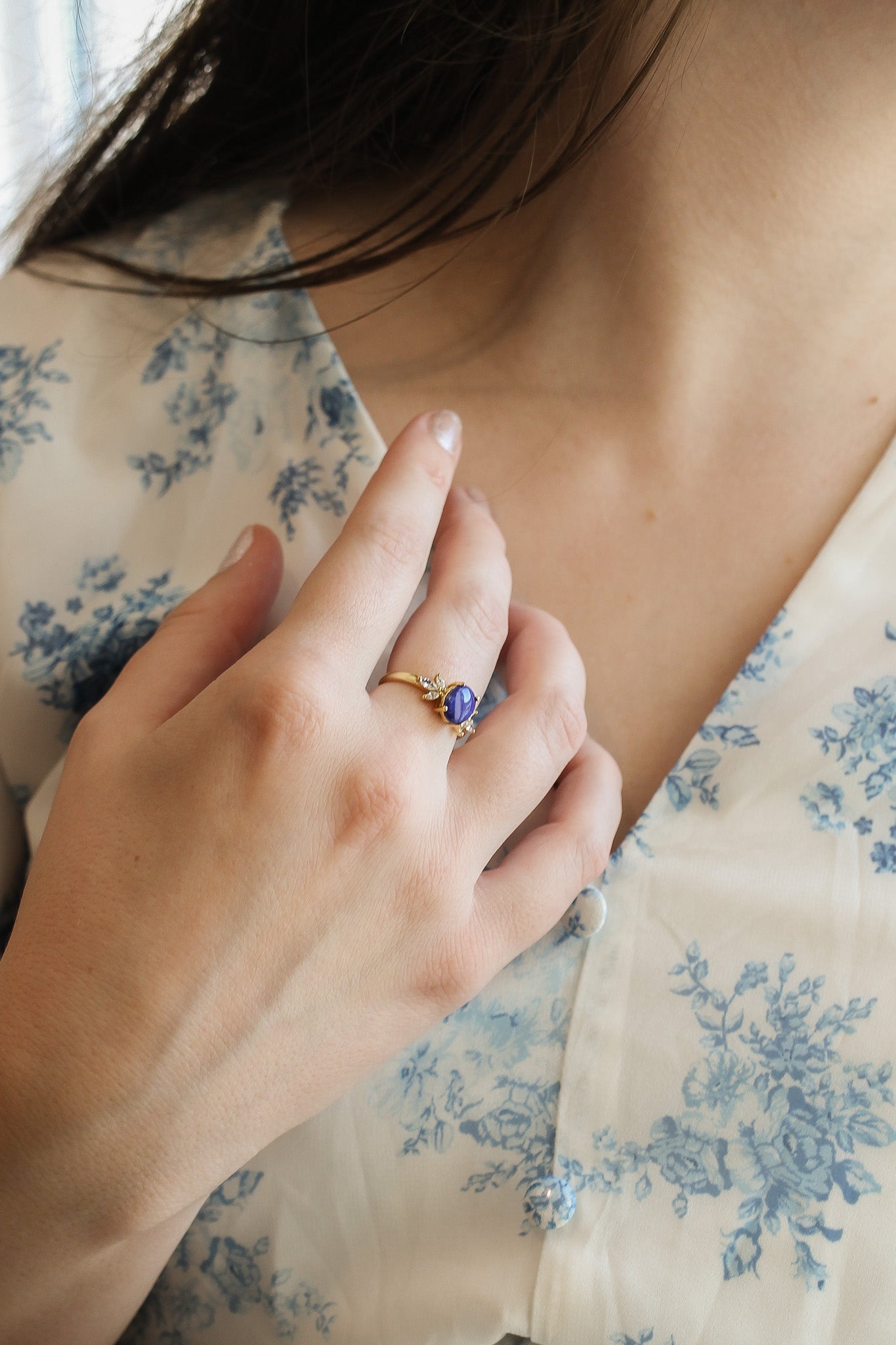 Blythe Ring with Lapis Blue Stone