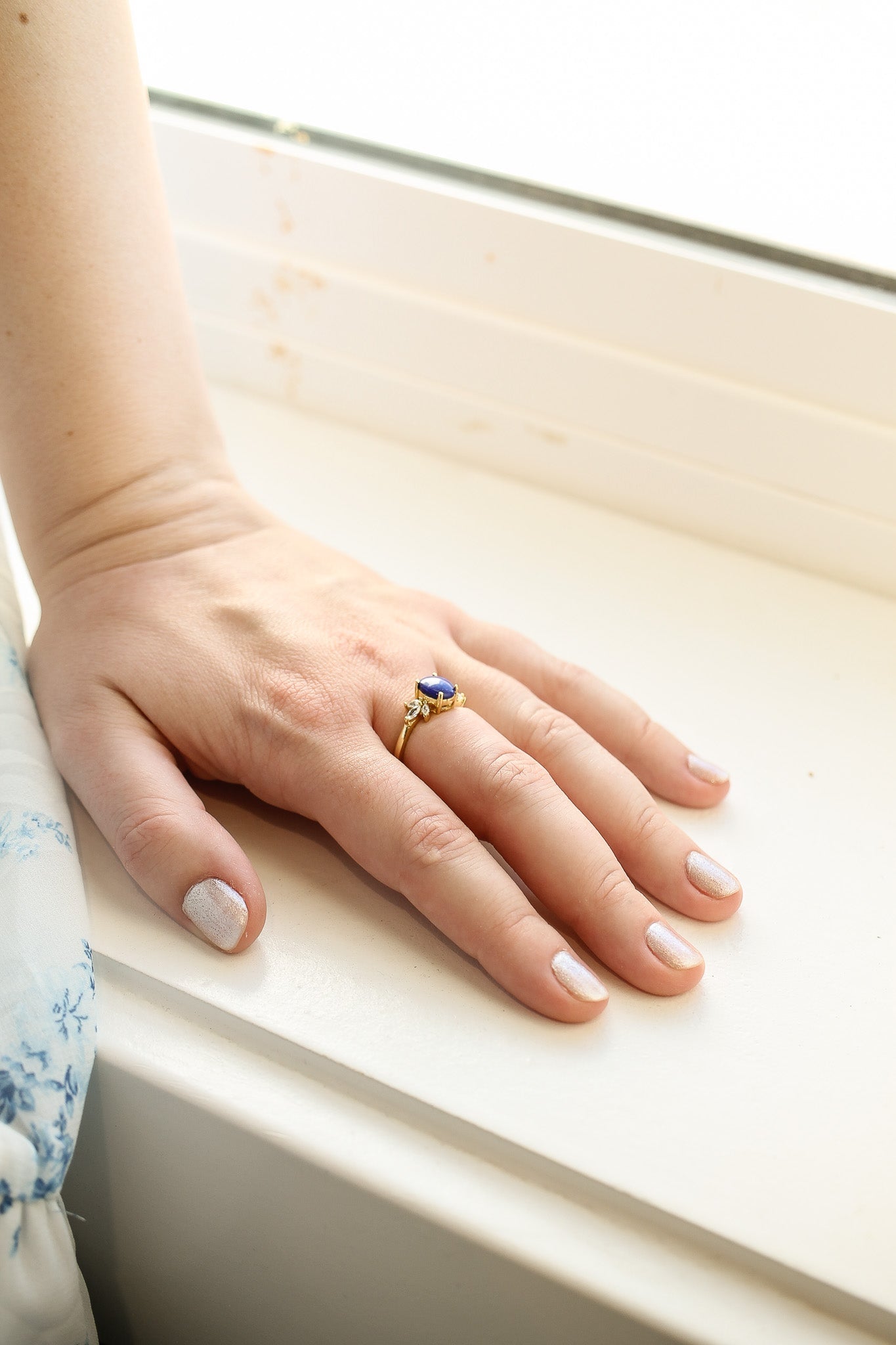 Blythe Ring with Lapis Blue Stone